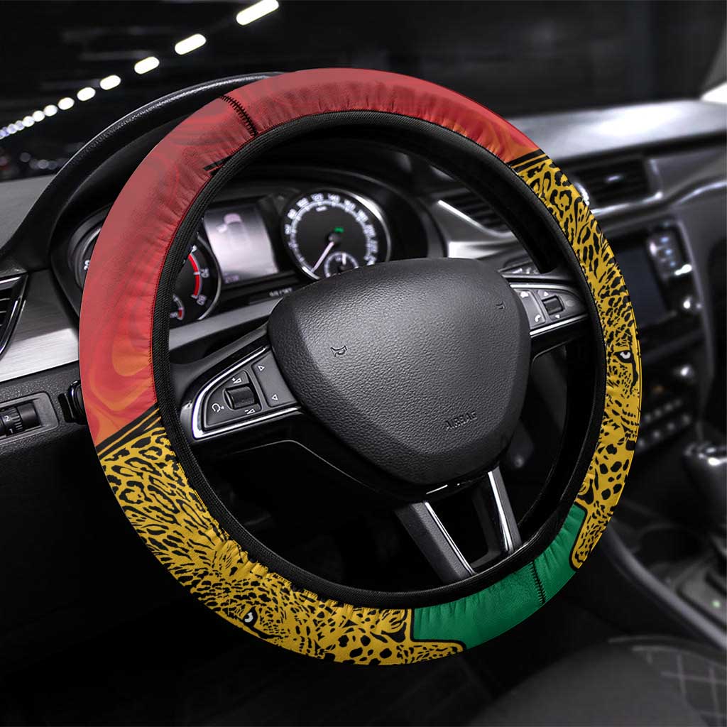 Guyana Cricket Amazon Warriors Steering Wheel Cover Fierce Jaguars - Wonder Print Shop