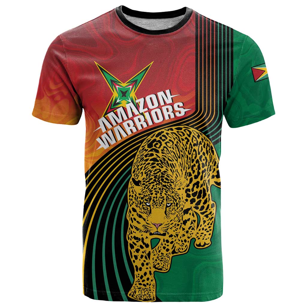 Guyana Cricket Amazon Warriors Personalized T Shirt Fierce Jaguars - Wonder Print Shop