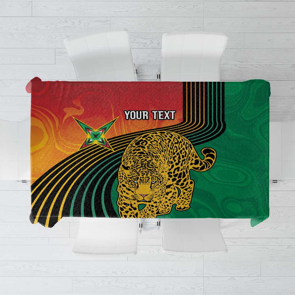 Guyana Cricket Amazon Warriors Personalized Tablecloth Fierce Jaguars - Wonder Print Shop