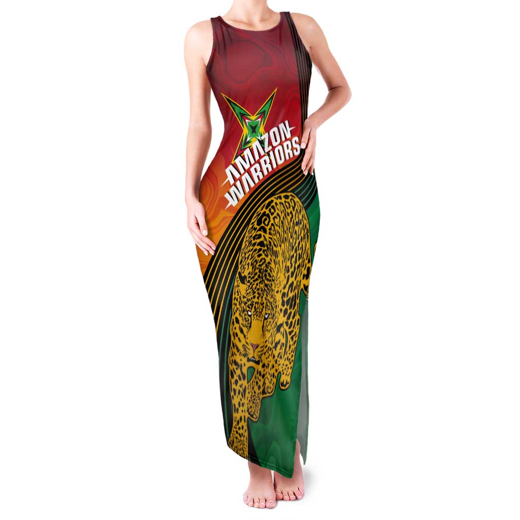 Guyana Cricket Amazon Warriors Personalized Tank Maxi Dress Fierce Jaguars - Wonder Print Shop