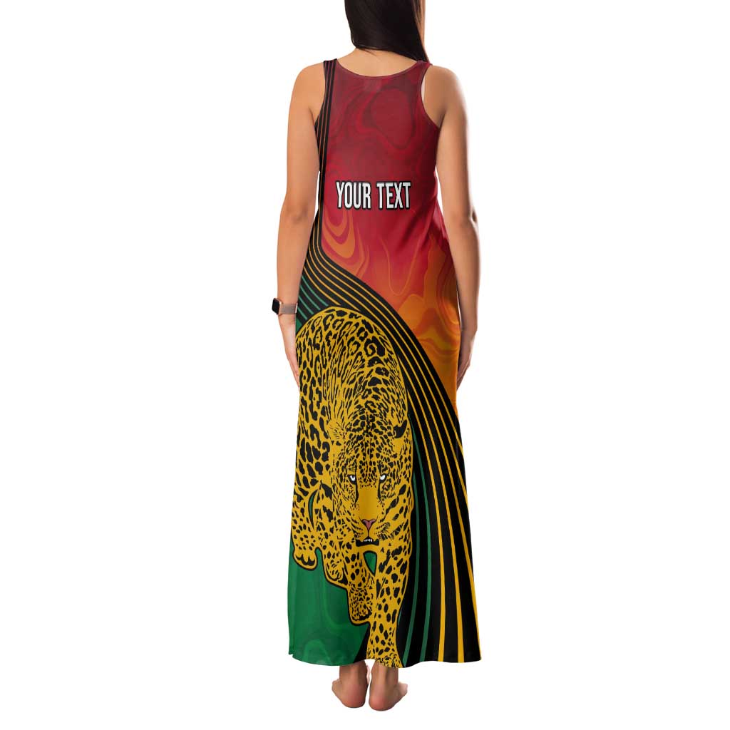 Guyana Cricket Amazon Warriors Personalized Tank Maxi Dress Fierce Jaguars - Wonder Print Shop