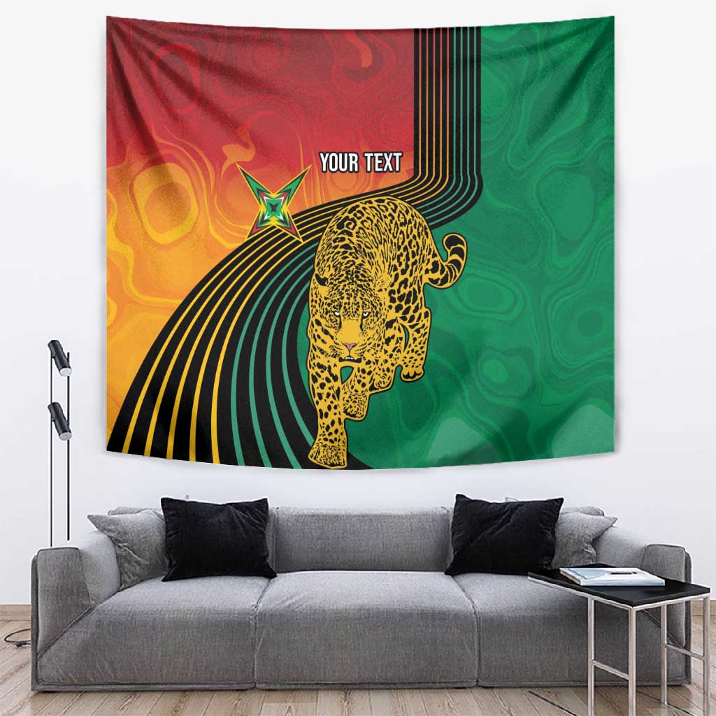 Guyana Cricket Amazon Warriors Personalized Tapestry Fierce Jaguars - Wonder Print Shop