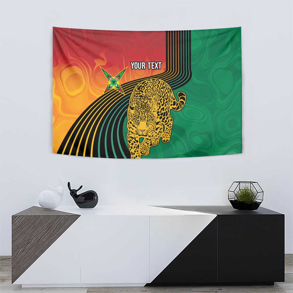 Guyana Cricket Amazon Warriors Personalized Tapestry Fierce Jaguars - Wonder Print Shop