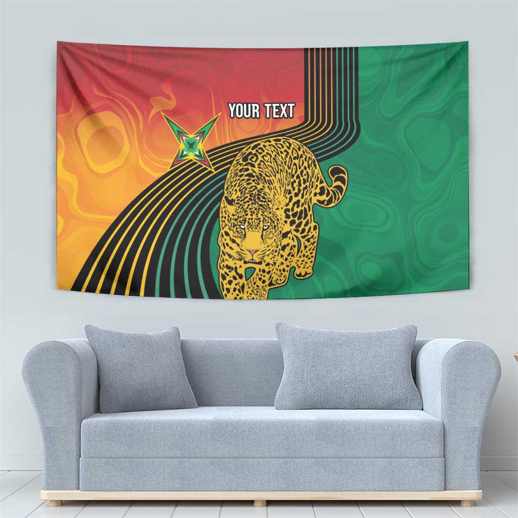 Guyana Cricket Amazon Warriors Personalized Tapestry Fierce Jaguars - Wonder Print Shop