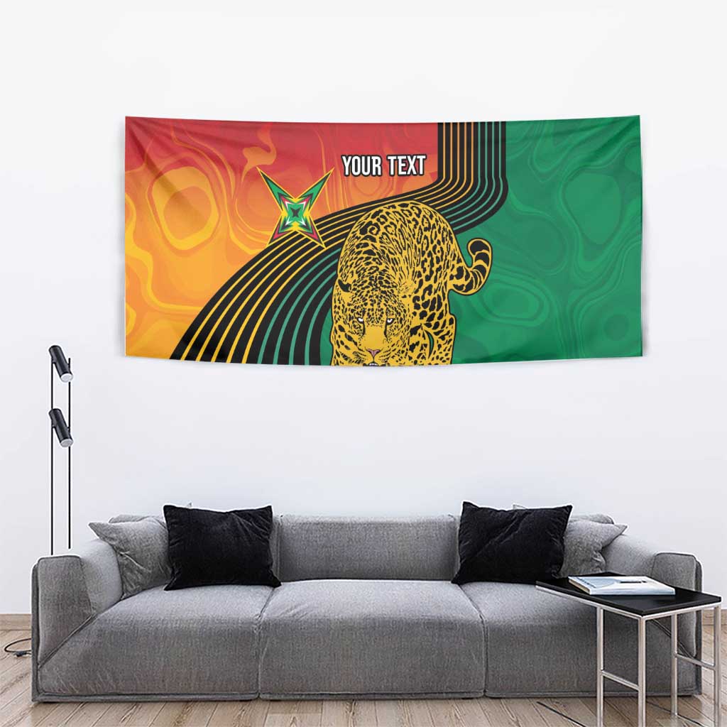Guyana Cricket Amazon Warriors Personalized Tapestry Fierce Jaguars - Wonder Print Shop