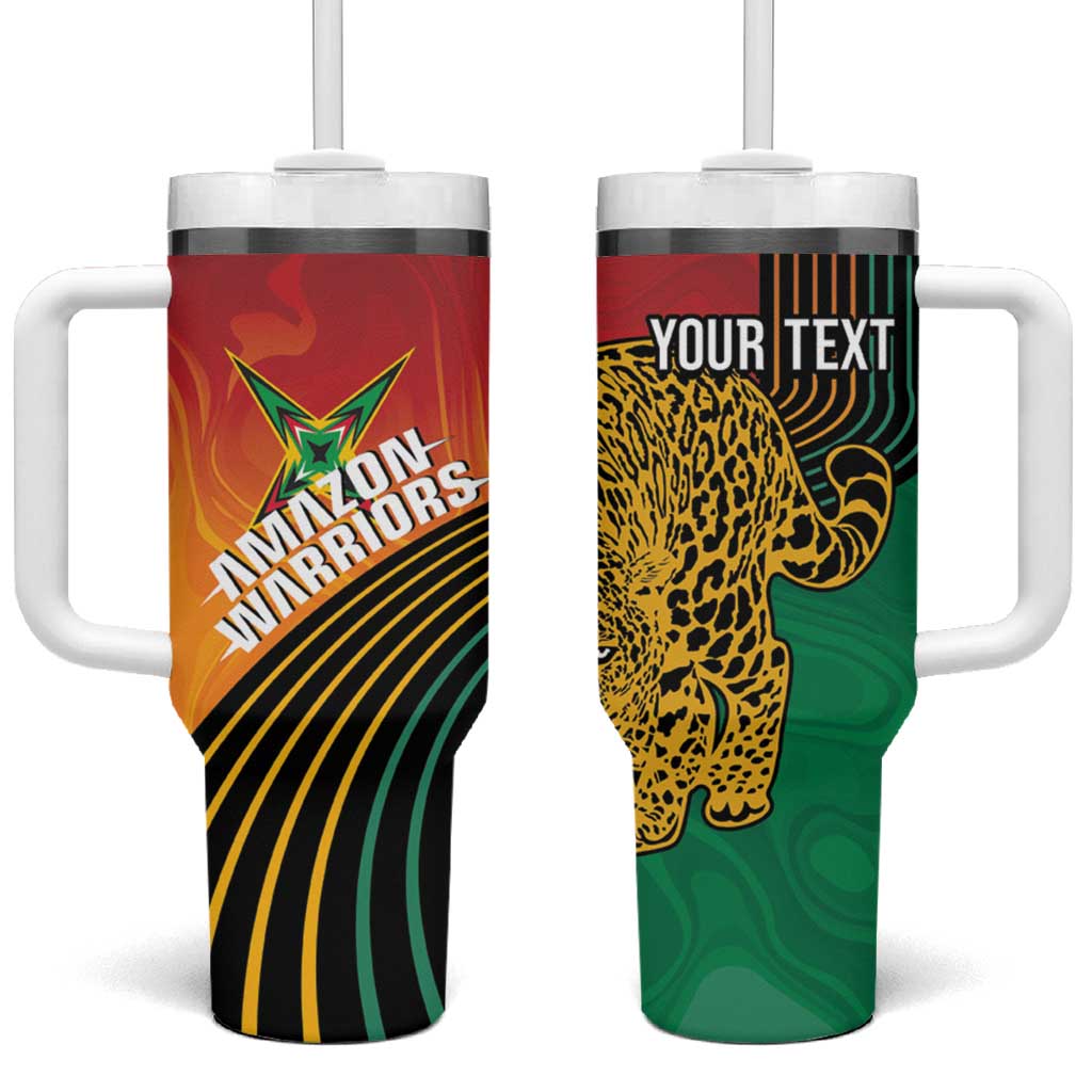 Guyana Cricket Amazon Warriors Personalized Tumbler With Handle Fierce Jaguars - Wonder Print Shop