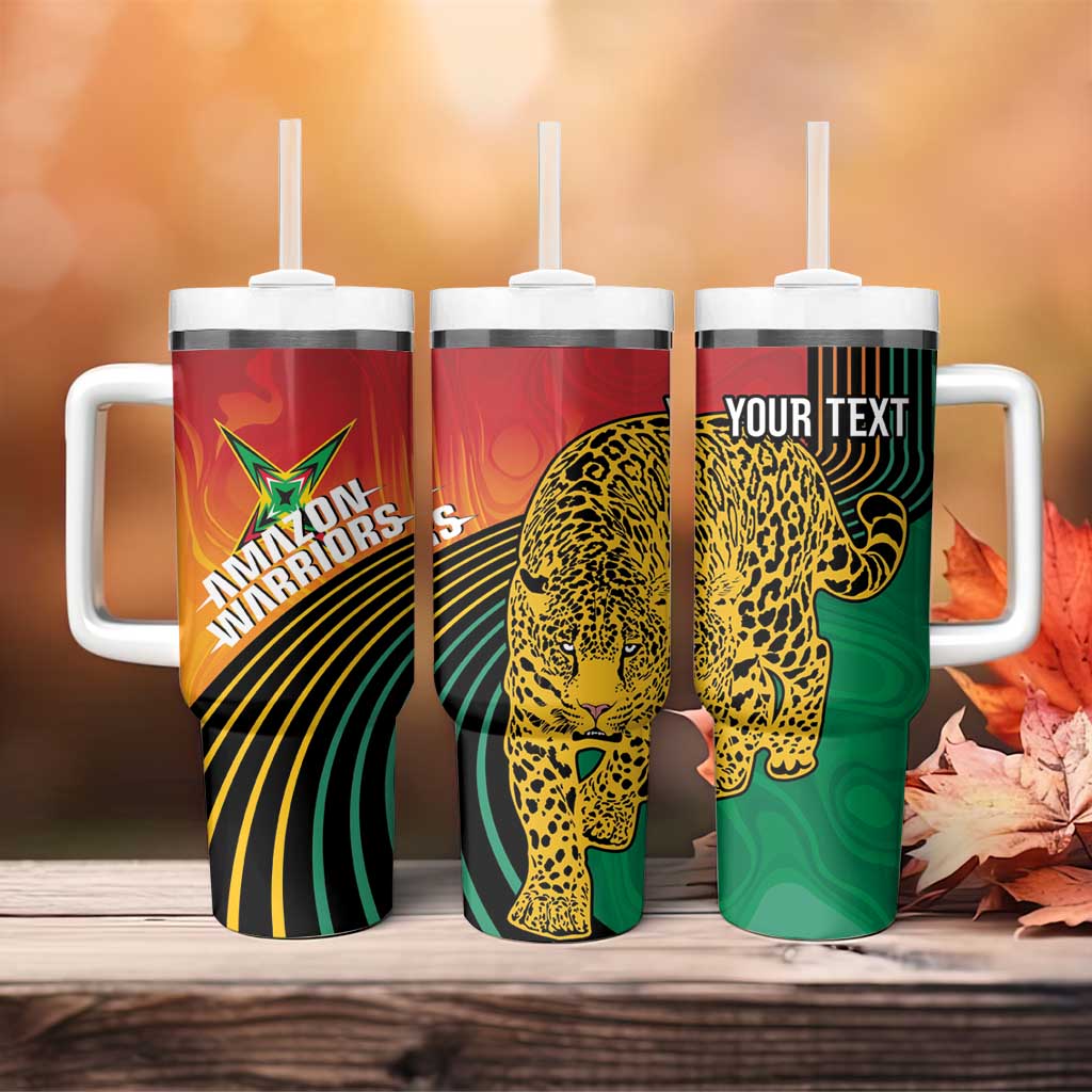 Guyana Cricket Amazon Warriors Personalized Tumbler With Handle Fierce Jaguars - Wonder Print Shop