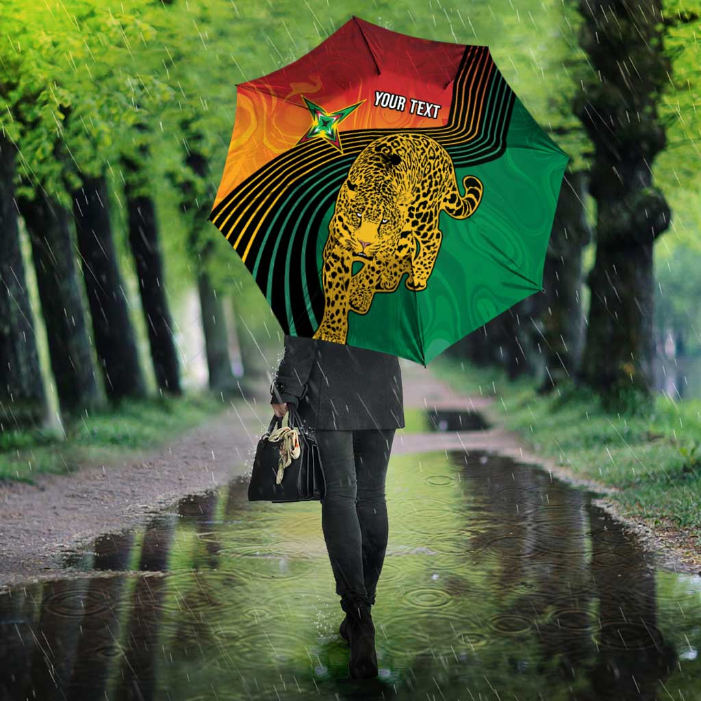 Guyana Cricket Amazon Warriors Personalized Umbrella Fierce Jaguars - Wonder Print Shop