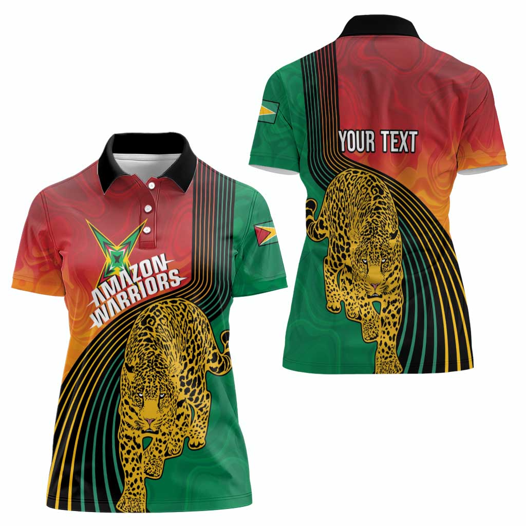 Guyana Cricket Amazon Warriors Personalized Women Polo Shirt Fierce Jaguars - Wonder Print Shop