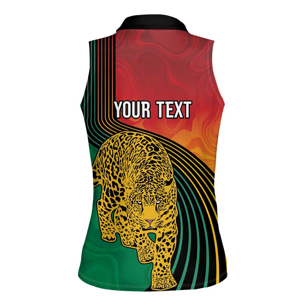 Guyana Cricket Amazon Warriors Personalized Women Sleeveless Polo Shirt Fierce Jaguars - Wonder Print Shop