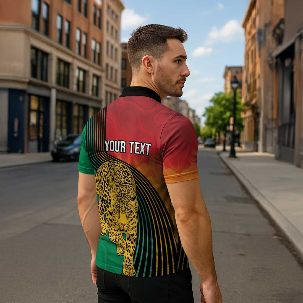 Guyana Cricket Amazon Warriors Personalized Zipper Polo Shirt Fierce Jaguars - Wonder Print Shop