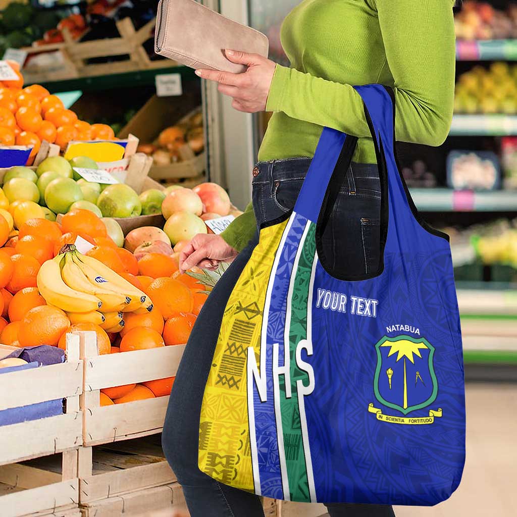 Personalised Fiji Natabua High School Grocery Bag Kaviti Tapa Mix Colors Proud NHS