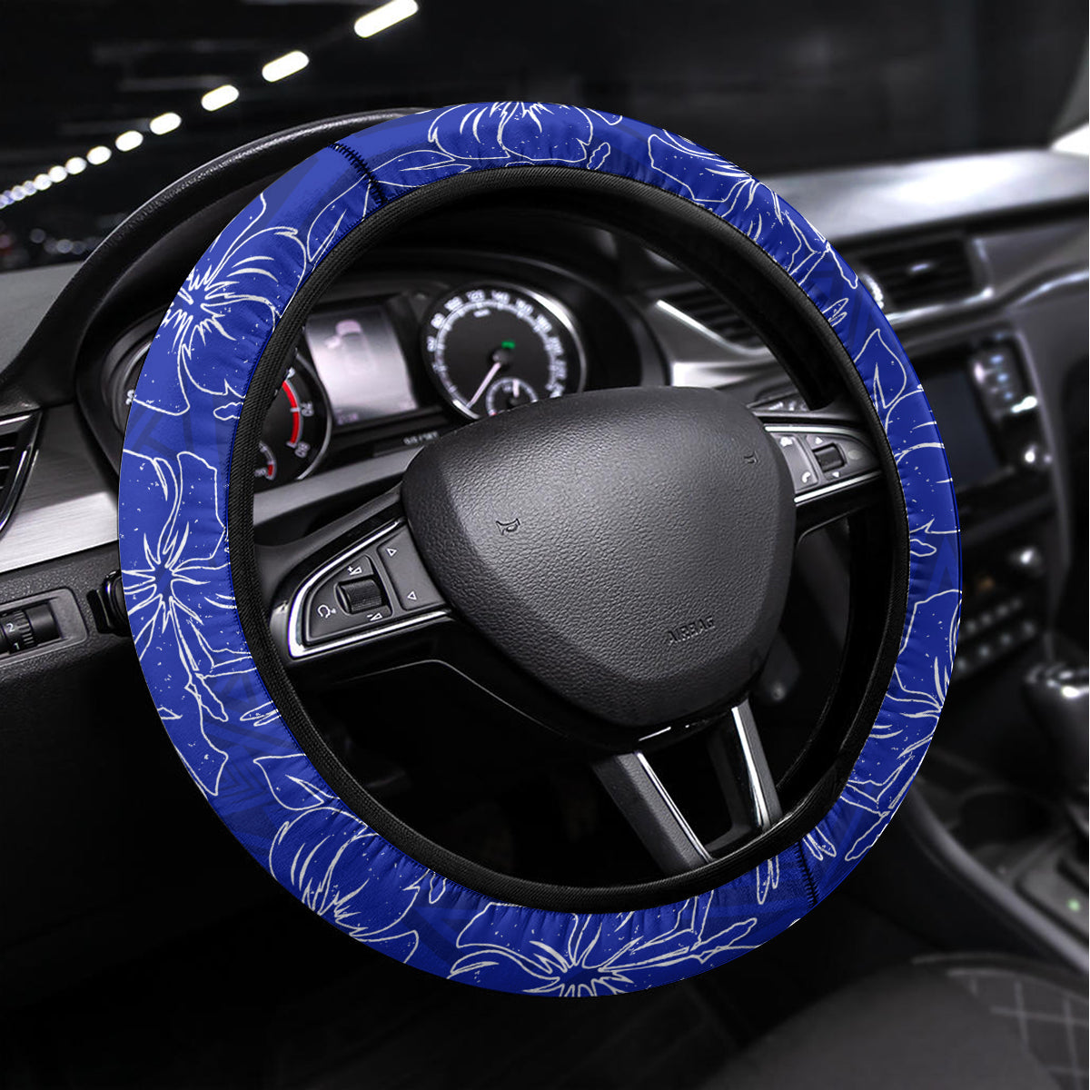 Fiji Natabua High School Steering Wheel Cover Kaviti Tapa Mix Colors Proud NHS - Wonder Print Shop