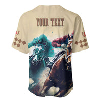 Kentucky Horse Racing 151st Personalized Baseball Jersey Derby Watercolor Style - Cream LT7