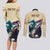 Kentucky Horse Racing 151st Personalized Couples Matching Long Sleeve Bodycon Dress and Long Sleeve Button Shirt Derby Watercolor Style - Cream LT7