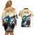 Kentucky Horse Racing 151st Personalized Couples Matching Off Shoulder Short Dress and Hawaiian Shirt Derby Watercolor Style - Cream LT7