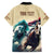Kentucky Horse Racing 151st Personalized Family Matching Long Sleeve Bodycon Dress and Hawaiian Shirt Derby Watercolor Style - Cream LT7