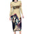 Kentucky Horse Racing 151st Personalized Family Matching Long Sleeve Bodycon Dress and Hawaiian Shirt Derby Watercolor Style - Cream LT7