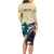 Kentucky Horse Racing 151st Personalized Family Matching Long Sleeve Bodycon Dress and Hawaiian Shirt Derby Watercolor Style - Cream LT7