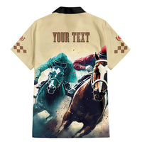 Kentucky Horse Racing 151st Personalized Family Matching Mermaid Dress and Hawaiian Shirt Derby Watercolor Style - Cream LT7