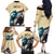 Kentucky Horse Racing 151st Personalized Family Matching Off Shoulder Long Sleeve Dress and Hawaiian Shirt Derby Watercolor Style - Cream LT7