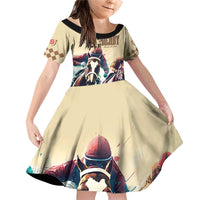 Kentucky Horse Racing 151st Personalized Family Matching Off Shoulder Short Dress and Hawaiian Shirt Derby Watercolor Style - Cream LT7