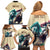 Kentucky Horse Racing 151st Personalized Family Matching Off Shoulder Short Dress and Hawaiian Shirt Derby Watercolor Style - Cream LT7