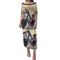 Kentucky Horse Racing 151st Personalized Family Matching Puletasi and Hawaiian Shirt Derby Watercolor Style - Cream LT7