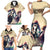 Kentucky Horse Racing 151st Personalized Family Matching Short Sleeve Bodycon Dress and Hawaiian Shirt Derby Watercolor Style - Cream LT7