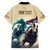 Kentucky Horse Racing 151st Personalized Family Matching Short Sleeve Bodycon Dress and Hawaiian Shirt Derby Watercolor Style - Cream LT7