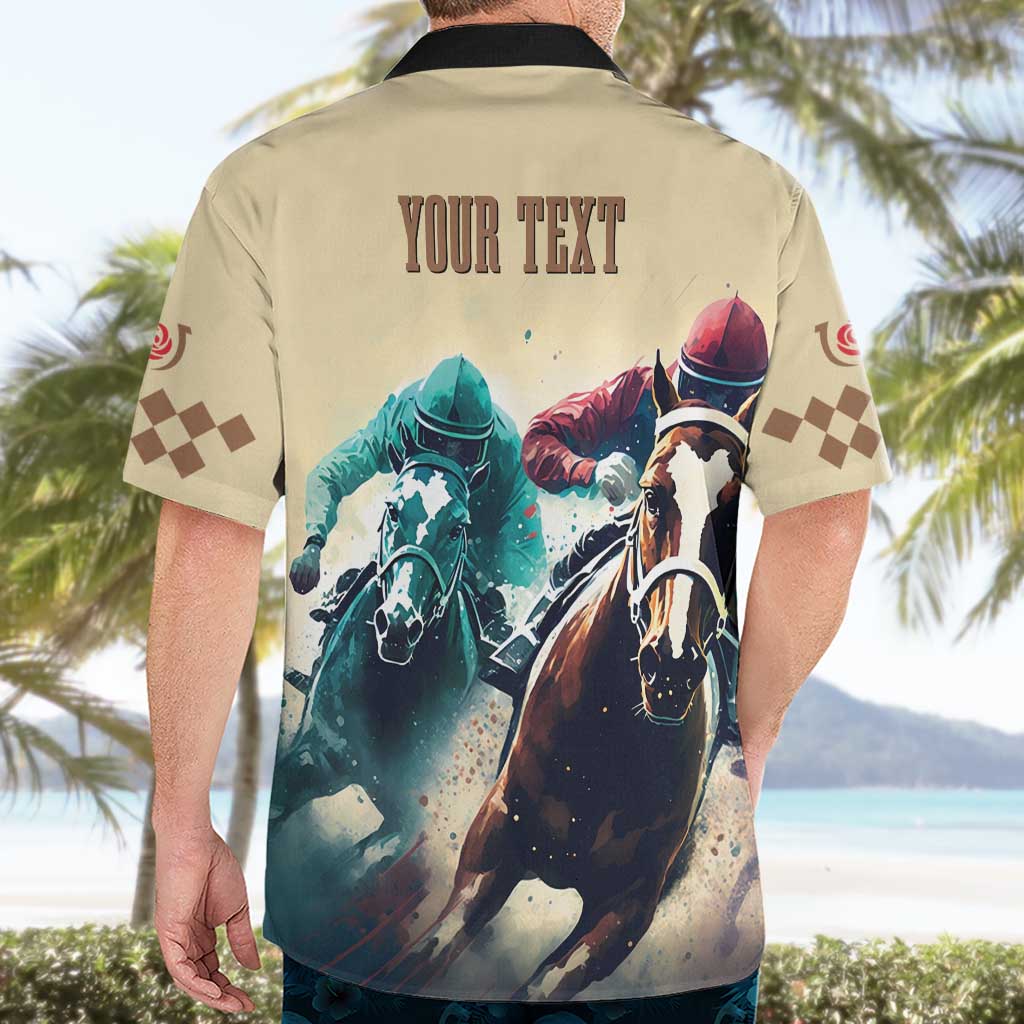 Kentucky Horse Racing 151st Personalized Hawaiian Shirt Derby Watercolor Style - Cream LT7