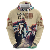Kentucky Horse Racing 151st Personalized Hoodie Derby Watercolor Style - Cream LT7