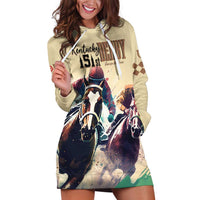 Kentucky Horse Racing 151st Personalized Hoodie Dress Derby Watercolor Style - Cream LT7
