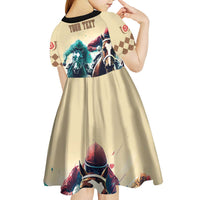Kentucky Horse Racing 151st Personalized Kid Short Sleeve Dress Derby Watercolor Style - Cream LT7