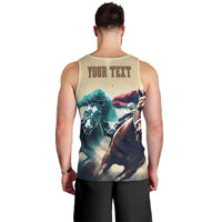 Kentucky Horse Racing 151st Personalized Men Tank Top Derby Watercolor Style - Cream LT7