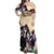 Kentucky Horse Racing 151st Personalized Off Shoulder Maxi Dress Derby Watercolor Style - Cream LT7