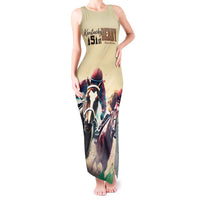Kentucky Horse Racing 151st Personalized Tank Maxi Dress Derby Watercolor Style - Cream LT7