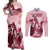 Kentucky Horse Racing 151st Personalized Couples Matching Off Shoulder Maxi Dress and Long Sleeve Button Shirt Derby Watercolor Style - Pink LT7