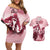 Kentucky Horse Racing 151st Personalized Couples Matching Off Shoulder Short Dress and Hawaiian Shirt Derby Watercolor Style - Pink LT7