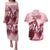Kentucky Horse Racing 151st Personalized Couples Matching Puletasi and Hawaiian Shirt Derby Watercolor Style - Pink LT7