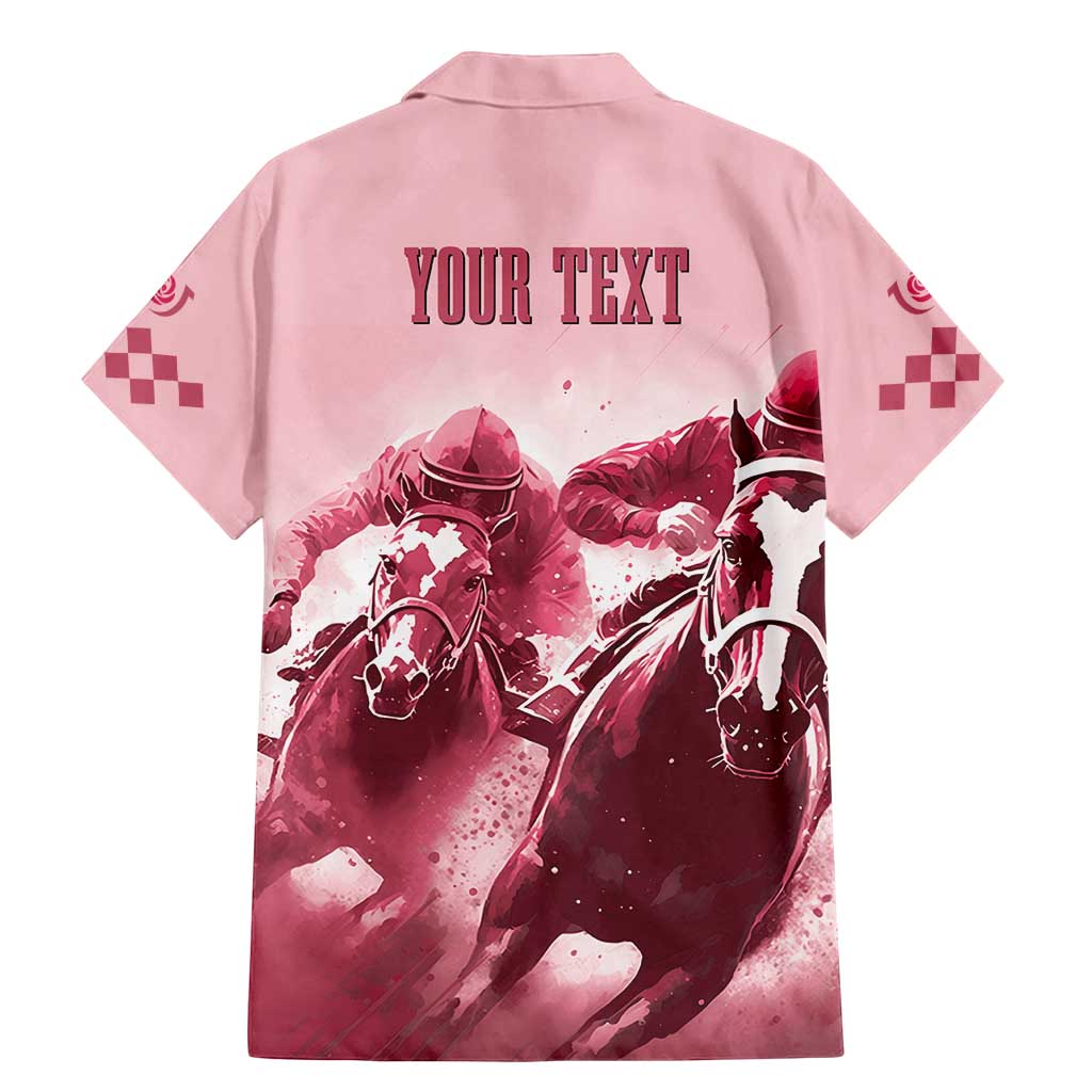Kentucky Horse Racing 151st Personalized Family Matching Mermaid Dress and Hawaiian Shirt Derby Watercolor Style - Pink LT7