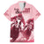 Kentucky Horse Racing 151st Personalized Family Matching Off Shoulder Long Sleeve Dress and Hawaiian Shirt Derby Watercolor Style - Pink LT7
