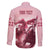Kentucky Horse Racing 151st Personalized Family Matching Off Shoulder Long Sleeve Dress and Hawaiian Shirt Derby Watercolor Style - Pink LT7
