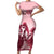 Kentucky Horse Racing 151st Personalized Family Matching Short Sleeve Bodycon Dress and Hawaiian Shirt Derby Watercolor Style - Pink LT7