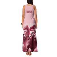 Kentucky Horse Racing 151st Personalized Family Matching Tank Maxi Dress and Hawaiian Shirt Derby Watercolor Style - Pink LT7