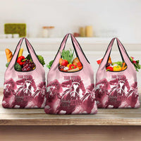 Kentucky Horse Racing 151st Personalized Grocery Bag Derby Watercolor Style - Pink LT7