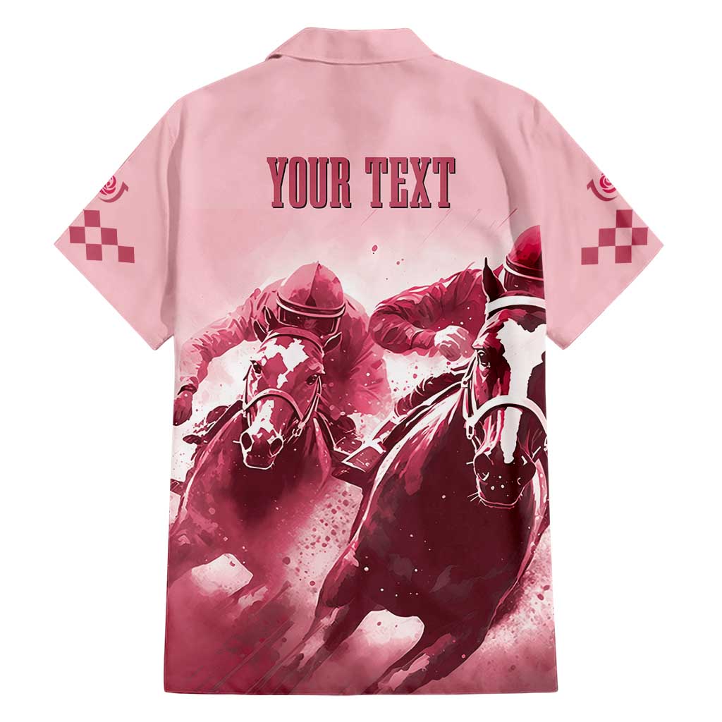 Kentucky Horse Racing 151st Personalized Hawaiian Shirt Derby Watercolor Style - Pink LT7