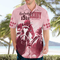 Kentucky Horse Racing 151st Personalized Hawaiian Shirt Derby Watercolor Style - Pink LT7