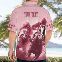 Kentucky Horse Racing 151st Personalized Hawaiian Shirt Derby Watercolor Style - Pink LT7