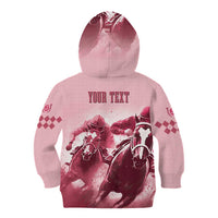 Kentucky Horse Racing 151st Personalized Kid Hoodie Derby Watercolor Style - Pink LT7
